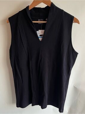 Rafaella Studio Sleeveless V Neck Blouse Shirt Women’s Sz XL New NWT